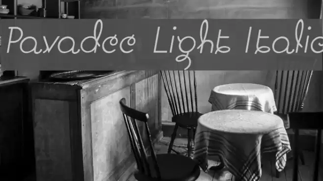 Pavadee Light Italic Font examples