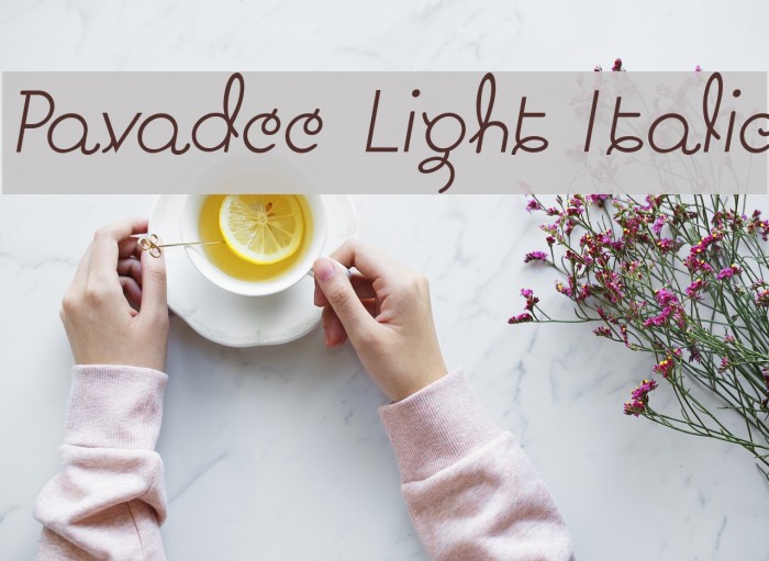 Pavadee Light Italic फ़ॉन्ट examples