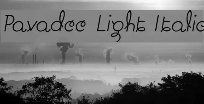 Pavadee Light Italic Font examples