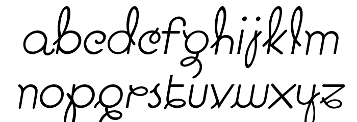Pavadee Light Italic फ़ॉन्ट लोअरकेस