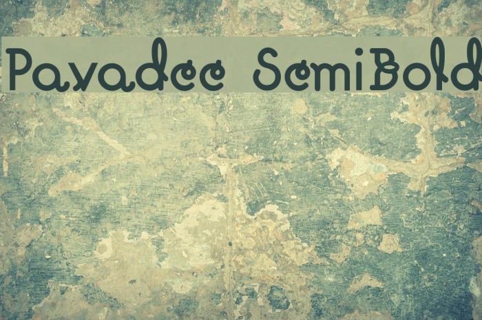 Pavadee SemiBold Font examples