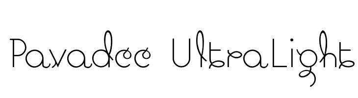 Pavadee UltraLight  Frei Schriftart Herunterladen