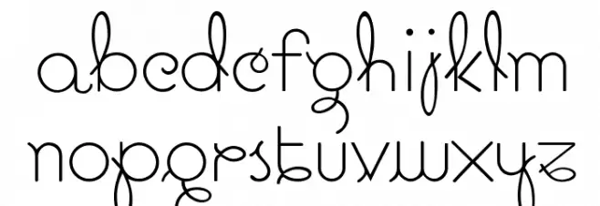 Pavadee UltraLight Schriftart Kleinbuchstaben