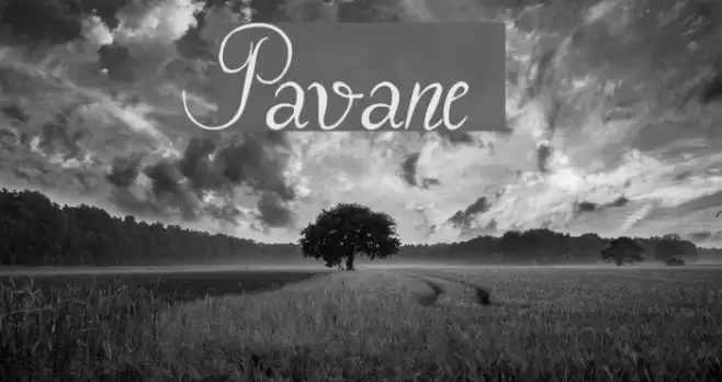 Pavane Font examples