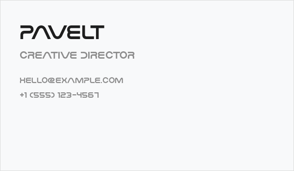 Pavelt Business Card