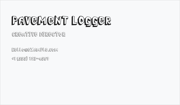 Pavement Logger Business Card