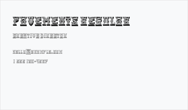 Pavements Regular Business Card