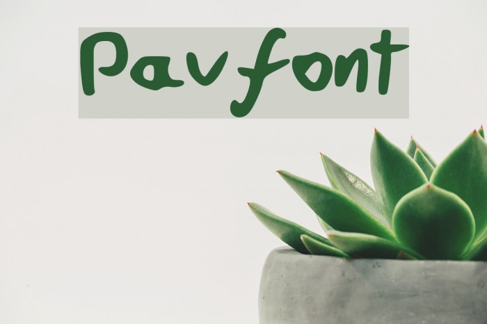 Pavfont Font examples
