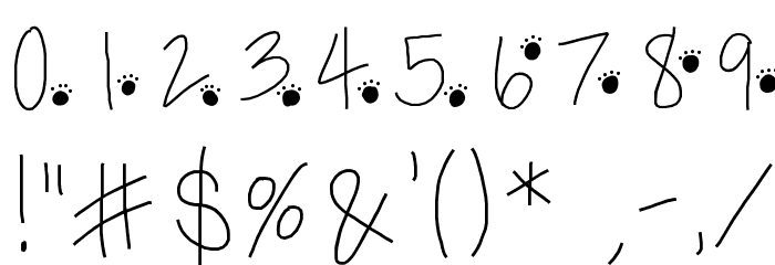 PawPrints Font OTHER CHARS
