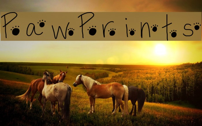 PawPrints Font examples