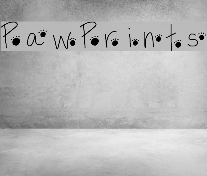 PawPrints Font examples