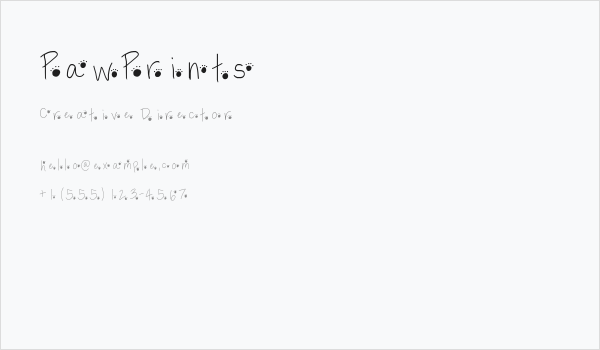 PawPrints Business Card