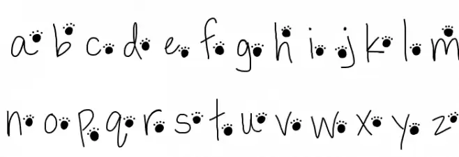 PawPrints Caratteri MINUSCOLO