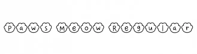 Paws Meow Regular  Descarca Fonturi Gratis