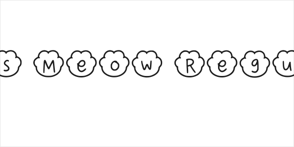 Paws Meow Regular Logo