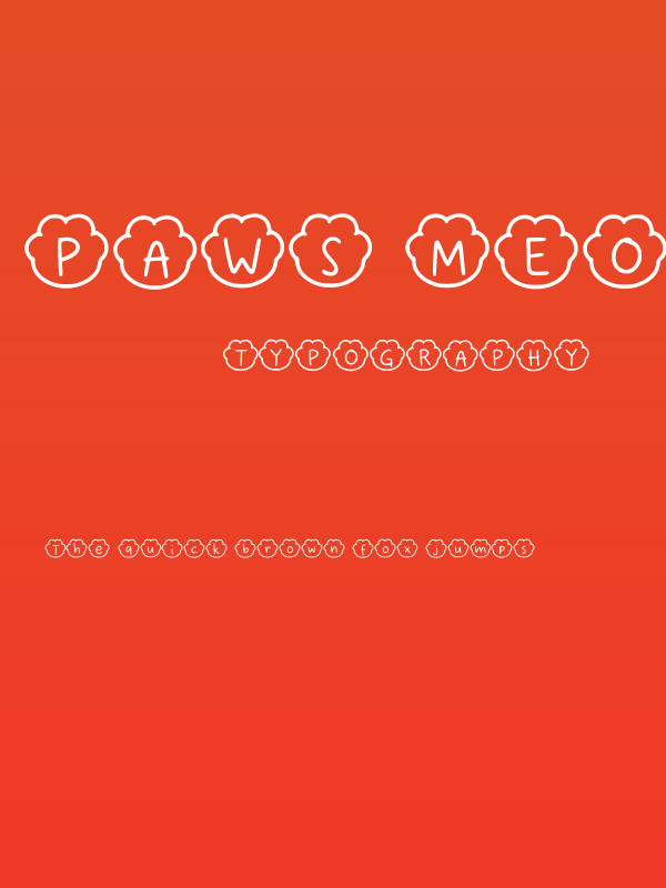 Paws Meow Regular Poster