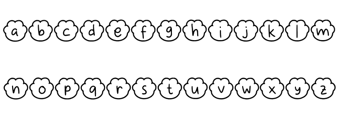 Paws Meow Regular Font LOWERCASE