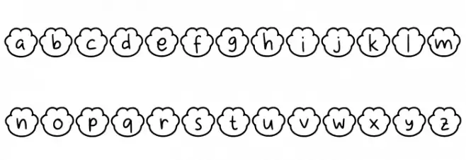 Paws Meow Regular Schriftart Kleinbuchstaben