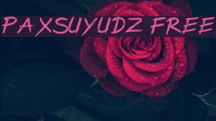 PaxSuyudz Free Font examples