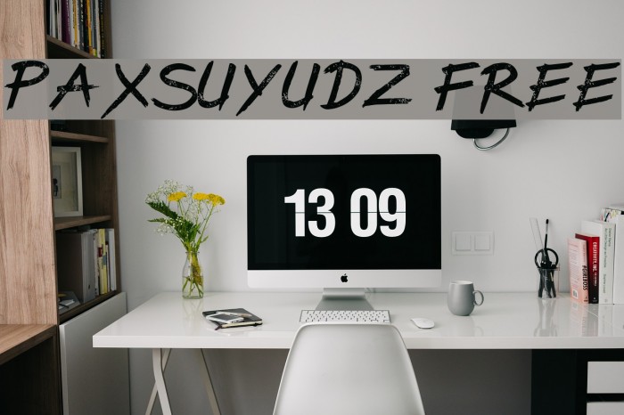 PaxSuyudz Free Font examples