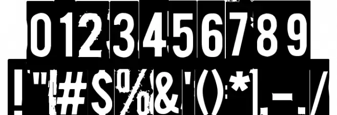 Payday Font OTHER CHARS