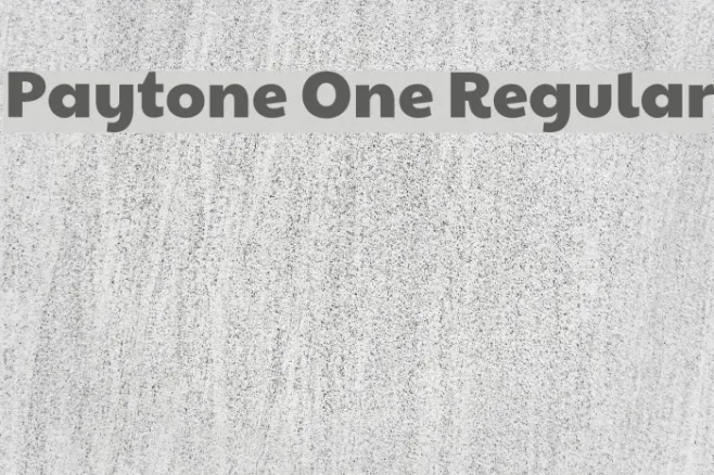 Paytone One Regular Example 2