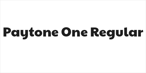 Paytone One Regular Logo