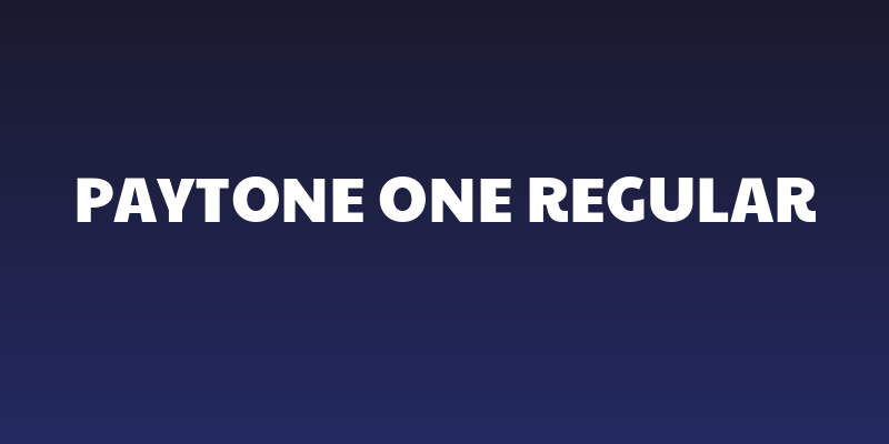 Paytone One Regular Social Header