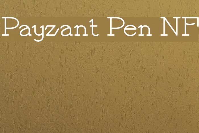 Payzant Pen NF Font examples