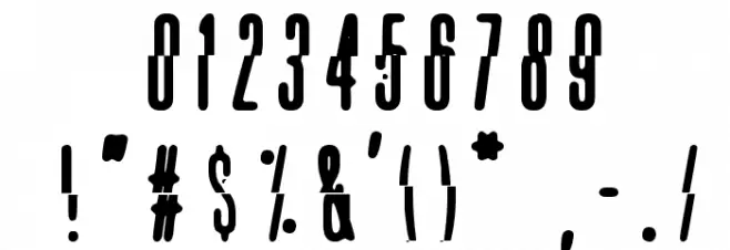 pacific break Font OTHER CHARS