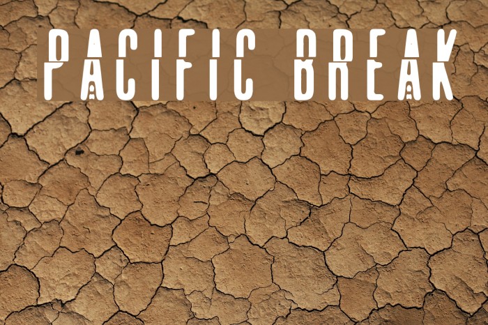 pacific break Font examples