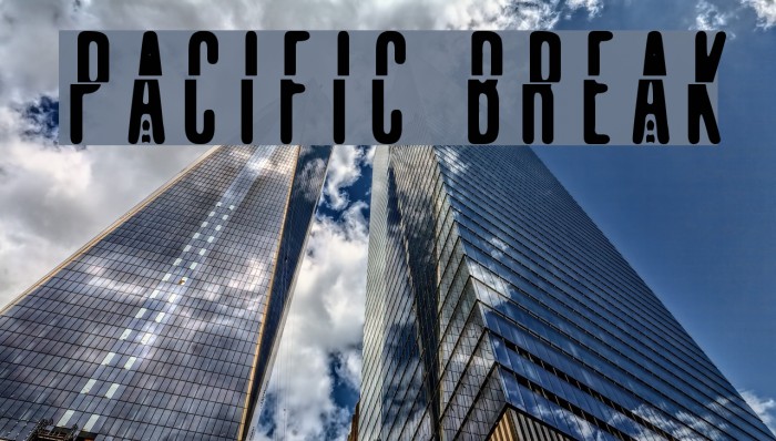 pacific break Font examples