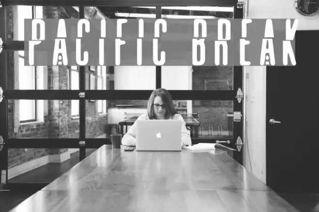 pacific break Font examples
