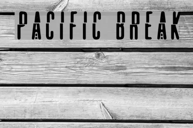 pacific break Font examples