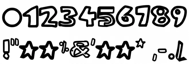 paintblack white Font OTHER CHARS