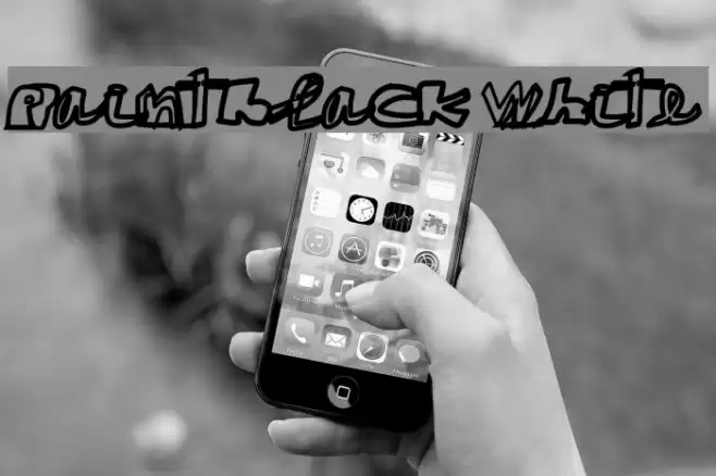 paintblack white Font examples