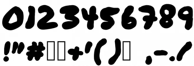 paintbrush Font OTHER CHARS