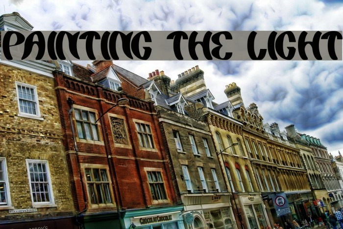 painting the light Font examples