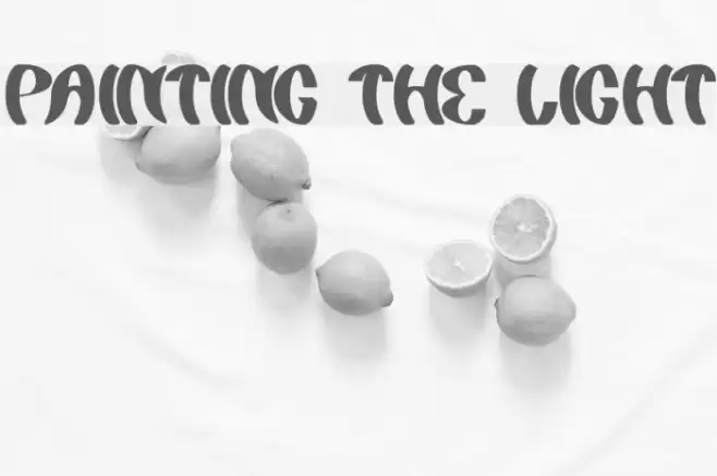 painting the light Font examples