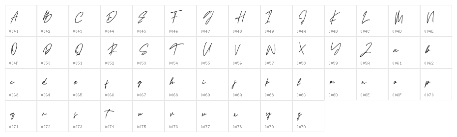 palette Character Map