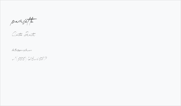 pamsetto Business Card