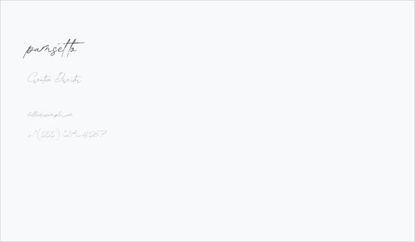 pamsetto Business Card