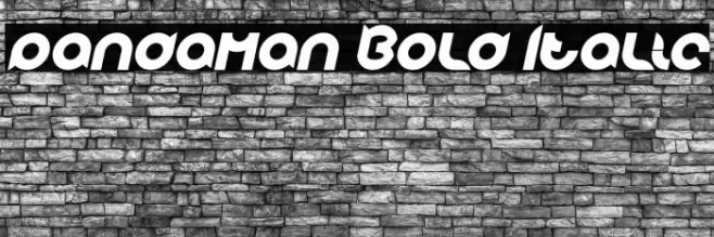 pandaman Bold Italic Font examples