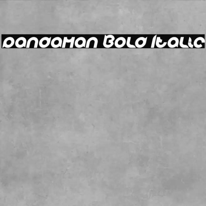 pandaman Bold Italic Font examples