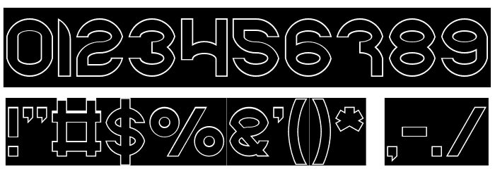 pandaman-Hollow-Inverse Font OTHER CHARS