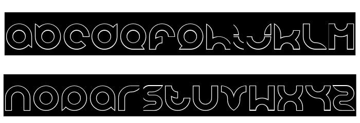 pandaman-Hollow-Inverse Font LOWERCASE