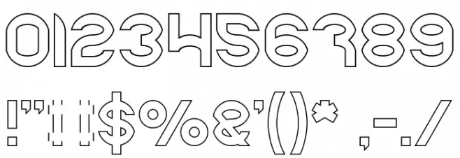 pandaman-Hollow Font OTHER CHARS