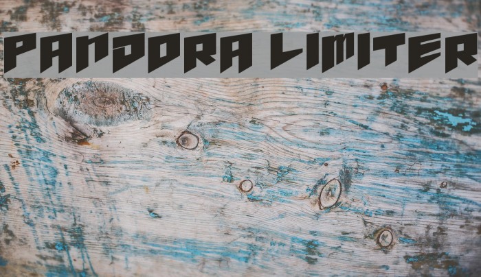 pandora limiter Font examples