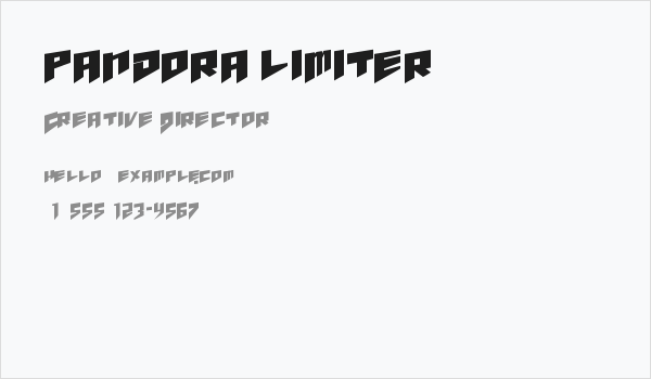 pandora limiter Business Card