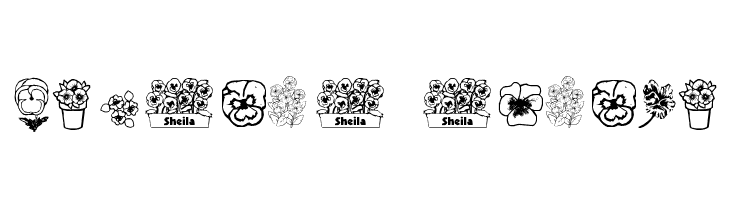 pansies4sheila  नि: शुल्क फ़ॉन्ट्स डाउनलोड
